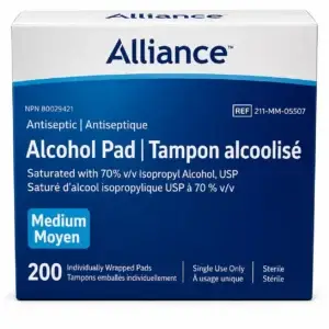 alcohol prep pads 50 pack from Maple Research Labs